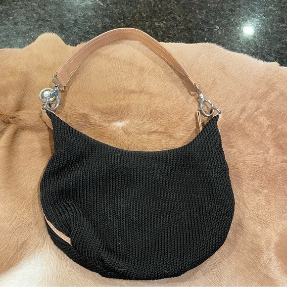 The sak pink label bag Black with Brown trim - Picture 2 of 5